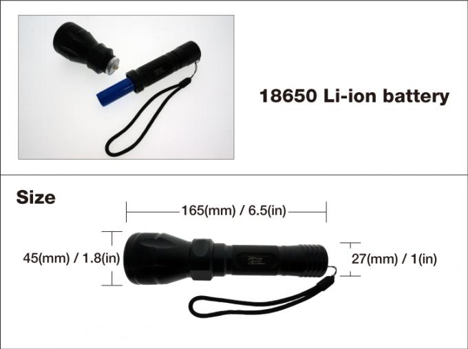 khó khăn cầm tay có thể sạc lại pin đẩy nút chuyển đổi 600 lumens dẫn giữ chuyển đổi torchlight