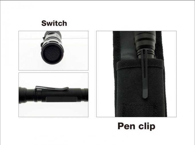 Truyền thống hình dạng khó khăn 2 * pin AA push button cree led lumen cao zoom bút đèn pin