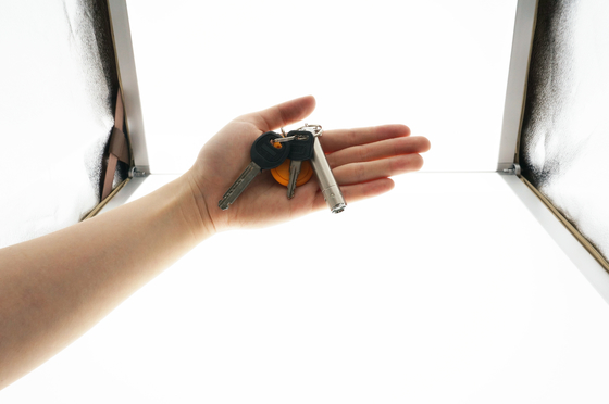 Hình dạng ống thép không gỉ LED Keychain Đèn pin cho quà tặng khuyến mãi