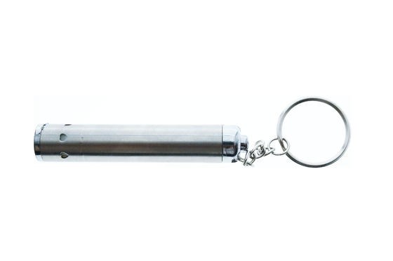 Hình dạng ống thép không gỉ LED Keychain Đèn pin cho quà tặng khuyến mãi