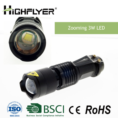 Pocket tập trung dẫn đèn pin, 3W LED cường độ cao đèn pin 200LM