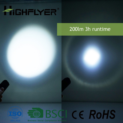 Pocket tập trung dẫn đèn pin, 3W LED cường độ cao đèn pin 200LM