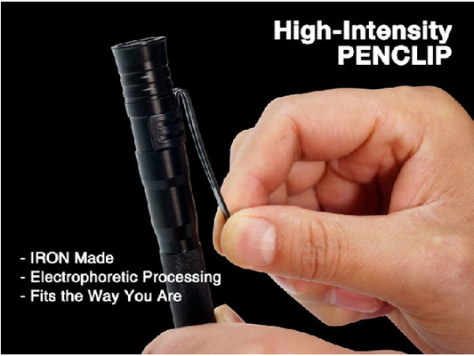 Làm việc kích thước bàn tay protable mini Incredible 130 Lumens Pin 2AAA Đèn Pin với Penclip