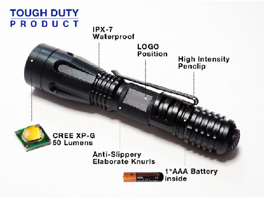 Mini Tactical EDC Vòng Chìa Khóa Led Torch A7075 Vật Liệu Nhôm Aircarft