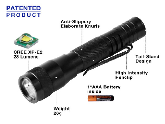 EDC độ sáng vòng chìa khóa đèn pin, hợp kim titan nhỏ tùy chỉnh thực hiện dẫn đèn pin