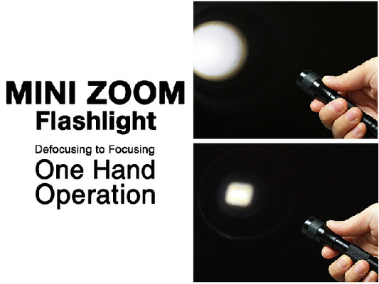 Túi Warm White Led Đèn pin, Zoom Keychain Đèn pin siêu sáng
