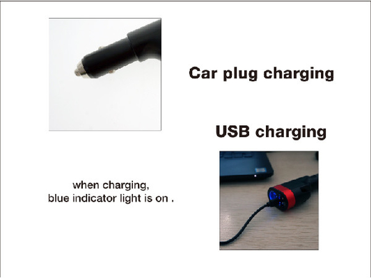 Có thể sạc lại Thumb Chuyển Khẩn Cấp LED Flashlight 1 Wát Car Cắm Sạc