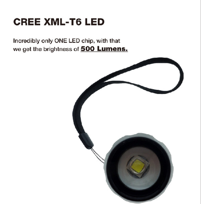 3 * Pin AAA EDC LED Đèn pin XML T6 Kim loại Torch Phong cách truyền thống