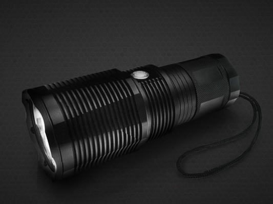 Tản nhiệt có thể sạc lại LED Đèn pin an ninh 3000lm không thấm nước 30W điện